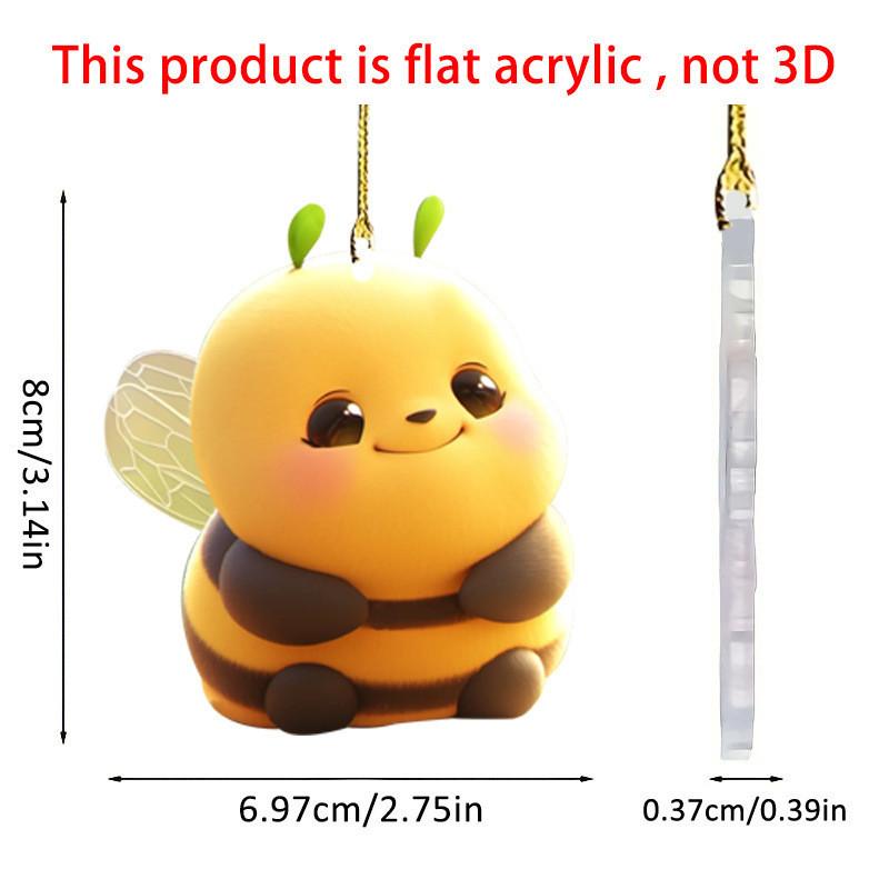 2d Bee Unique Pendant In Cheerful Colors Exciting Backpack Accessory And Decor Car