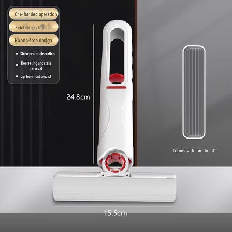 Compact Desktop and Glass Scraper Mop - Hand-Free Cleaning for Cars and Tables