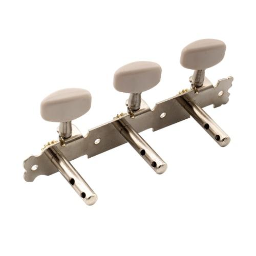 Musiclily 3-piece Acoustic Guitar Tuner Set, Nickel
