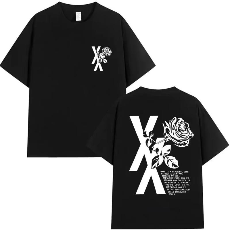 Hip Hop Clothing Rapper Mgk Lost Tour 2026 Summer Print T Shirt Casual Fashion Short Sleeve Top Cotton Loose Tshirt Unisex