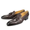 Fashion New Leather Casual Shoes Mens Summer One-Step Loafers Dress Wedding Leather Luxury Groom Wedding Men Italian Style Oxford Shoes