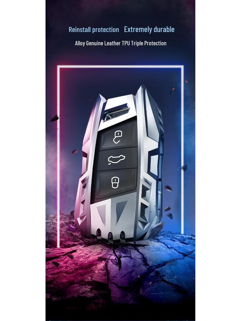 Volkswagen Sagitar, Passat, Jetta, Tiguan Metal Alloy Car Key Protective Case
