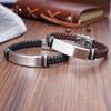 Adjustable Leather Rope Bracelet Hand Woven Bangle Unisex Wrist Chain Ornament