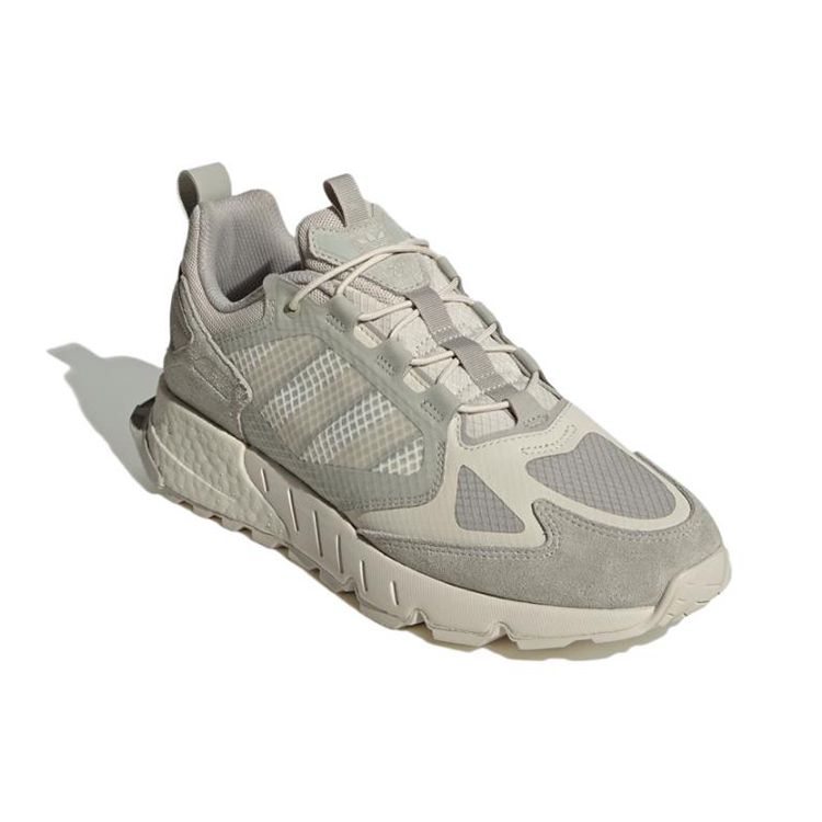 Adidas Originals ZX 1K Boost 2.0 Classic Sports Fabric Leather Slip Resistant Durable Low Top Casual Running Shoes Unisex Sneakers Gray GY4165