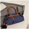 Denim bag women's new casual versatile fashion popular shoulder bag large capacity commuter tote bag