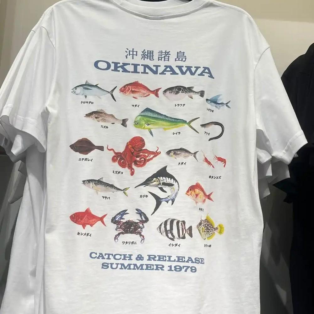 T-shirt Unisex Grafica Pesci di Okinawa S5XL T-Shirt Unisex a 2 lati