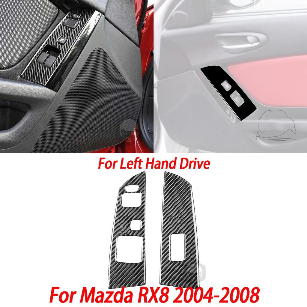 Gloss Black Plastic Car Interior Accessories Sticker AC Radio Door Handle Gear Shift Panel For Mazda RX8 2004-2008 SE3P JM1FE