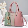 2026 New Color Blocking Splicing Shoulder Bag