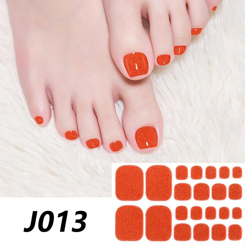 The New Pure Foot Stickers with Glitter Are Now Available for Full Checkered Nail Art