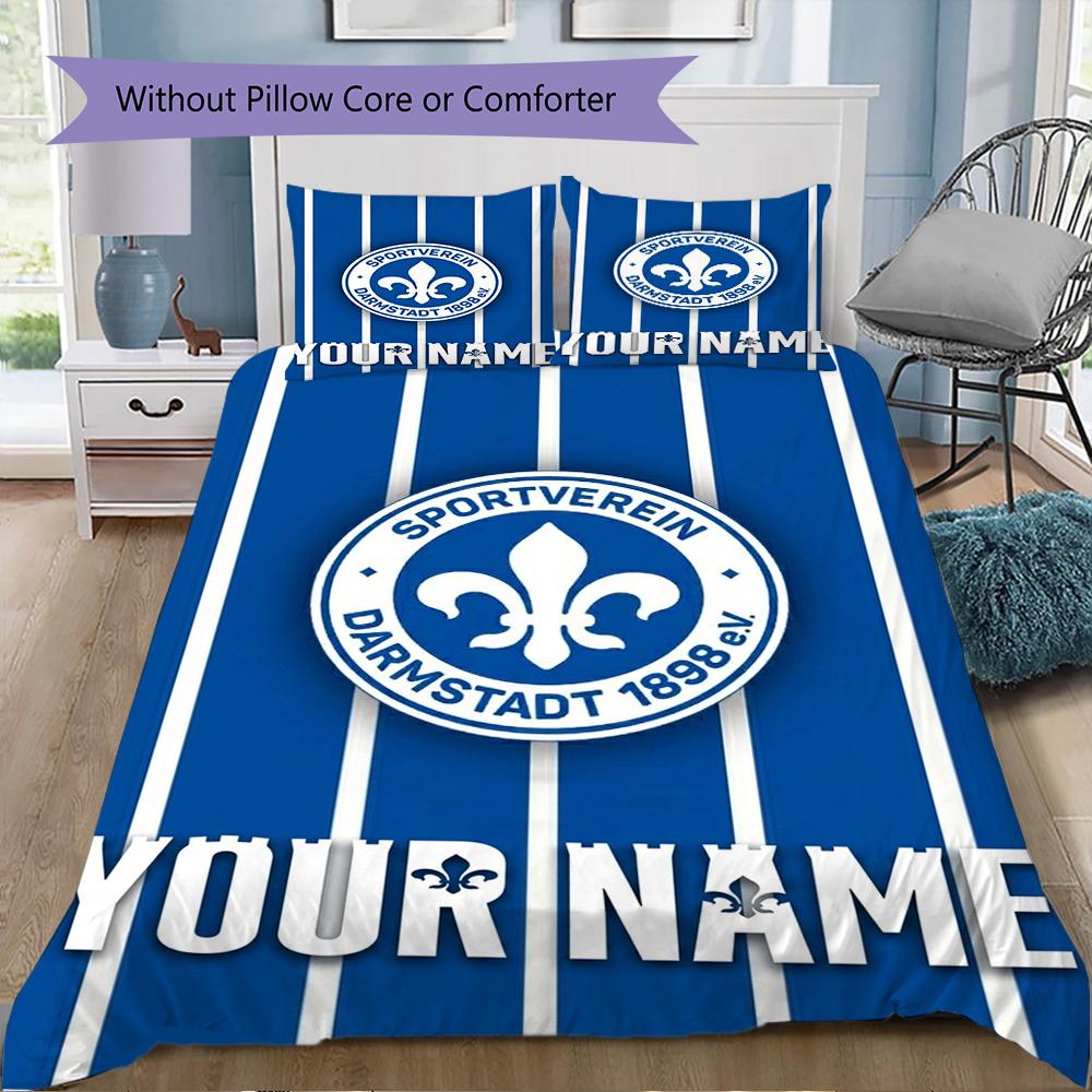 Custom Name SV Darmstadt 98 Bedding,Quilt Set Quilt Cover Pillowcase Home Birthday Gift(1 * Duvet Cover + 2 * Pillowcase, Without Core)_xia