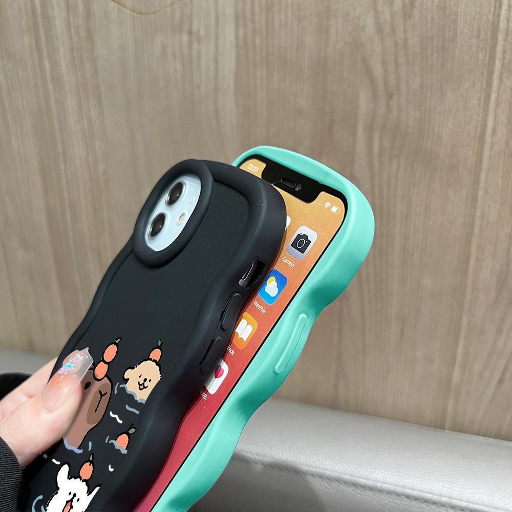 Silikonový kryt Big Wave Edge z měkkého silikonového materiálu Macaron, nárazuvzdorný ochranný gumový kryt pro OPPO Reno Realme Infinix Tecno