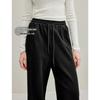 Yinman Women's Pure Cotton Elastic Waist Drawstring Wide-Leg Pants