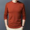 Dünner Pullover mittleren Alters Herren Rundhals Langarm-T-Shirt Pullover Trendy Frühling und Herbst Jugendpullover Herren Wollpullover