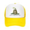 Individuelle Gadsden Flagge 'Don't Tread On Me' Baseballkappe Unisex Damen Personalisierbar Verstellbar Truckerhut Sport Snapback Papa Hüte