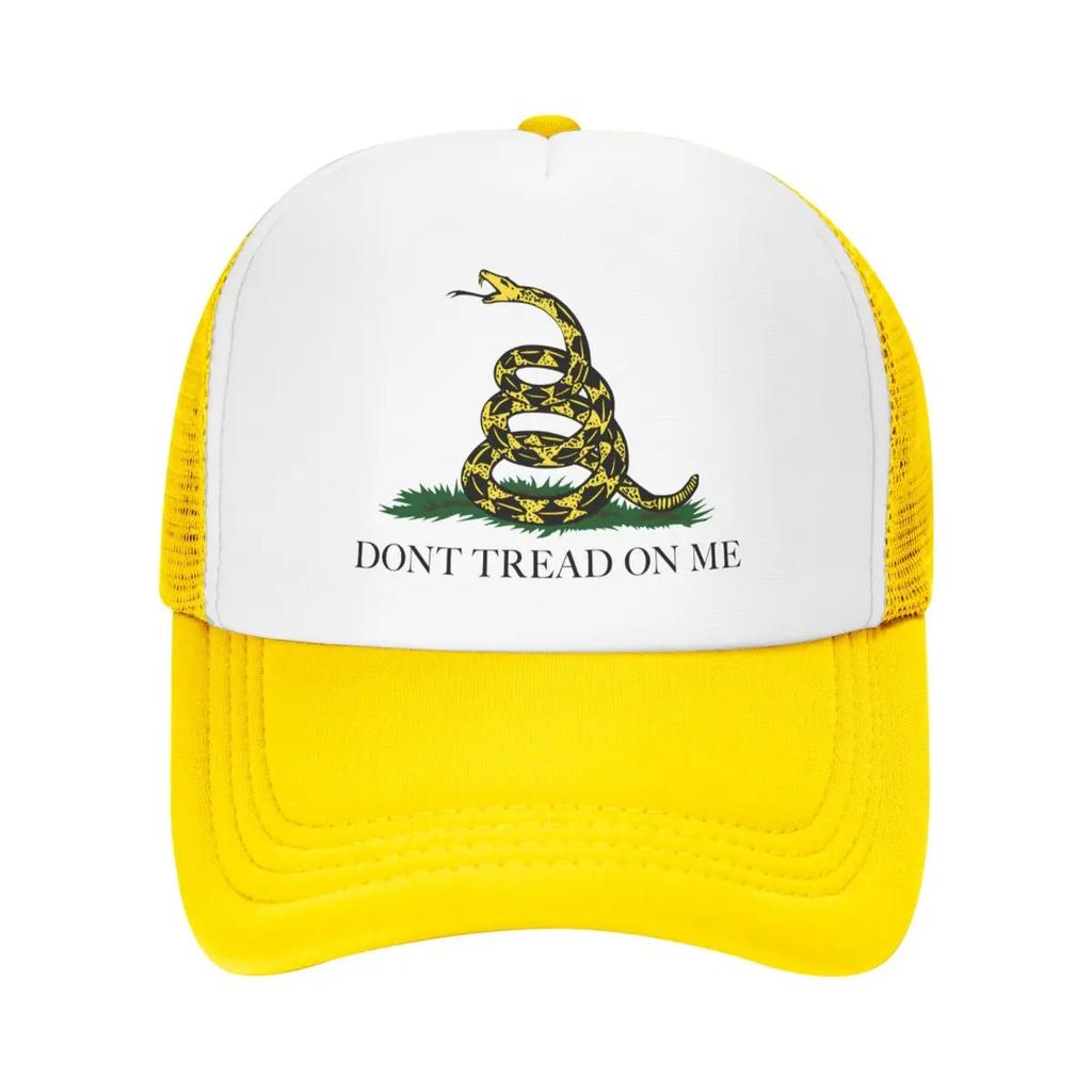 Individuelle Gadsden Flagge 'Don't Tread On Me' Baseballkappe Unisex Damen Personalisierbar Verstellbar Truckerhut Sport Snapback Papa Hüte