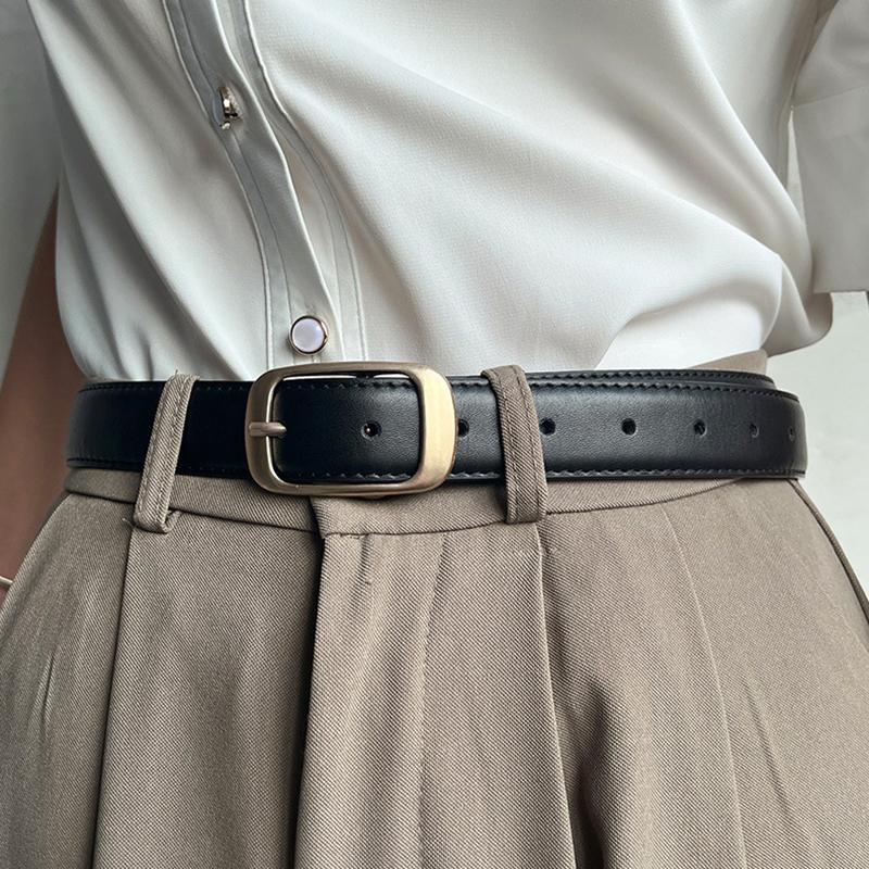 Korean Style Leather Belt Unisex Belt Simple Versatile Women Fashion Accessory