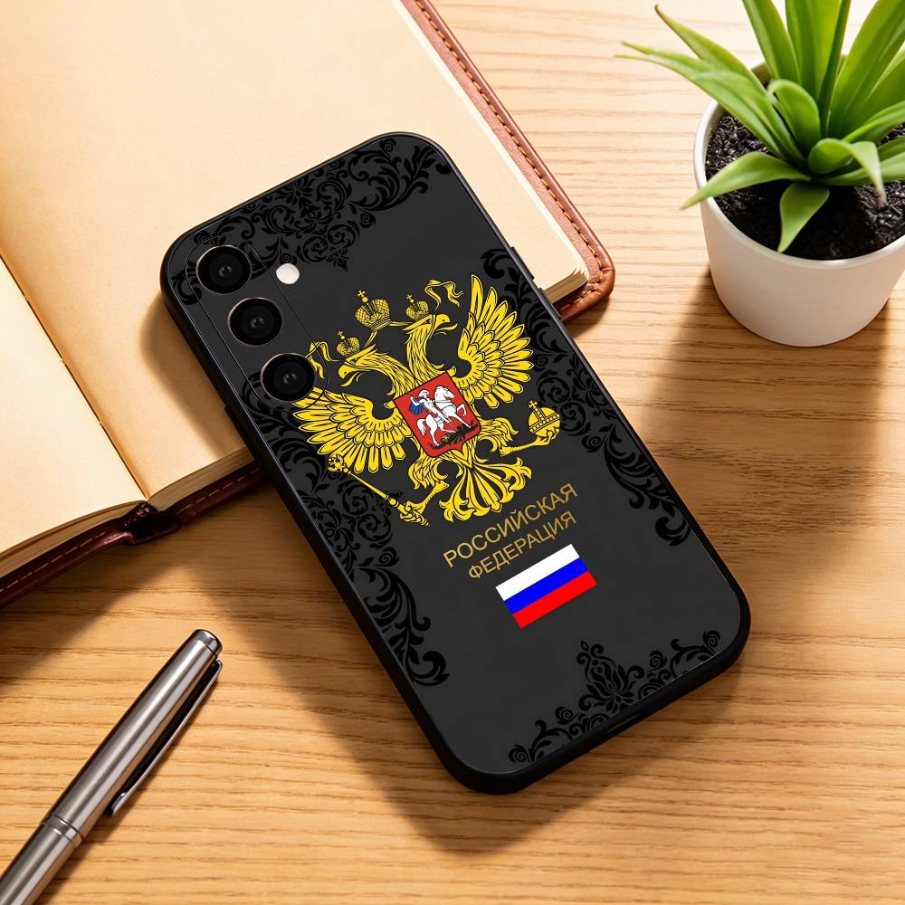 Russia F-Flag National Emblem  Phone Case For Samsung Galaxy A73,A72,A71,A70,A53,A52,A51,Others Soft Black Cover