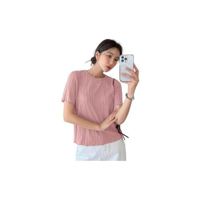 GRECIILOOKS Solid Regular Fit Jeans Korean One Piece Dress Western Tops for Women Stylish (GL-W2083_Pink M)