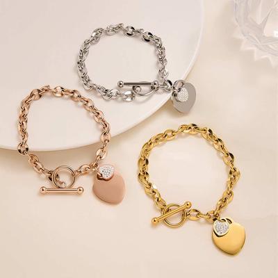 Bracciale dell'amore Rongxun in acciaio al titanio - Design di nicchia di moda di lusso leggero per donne