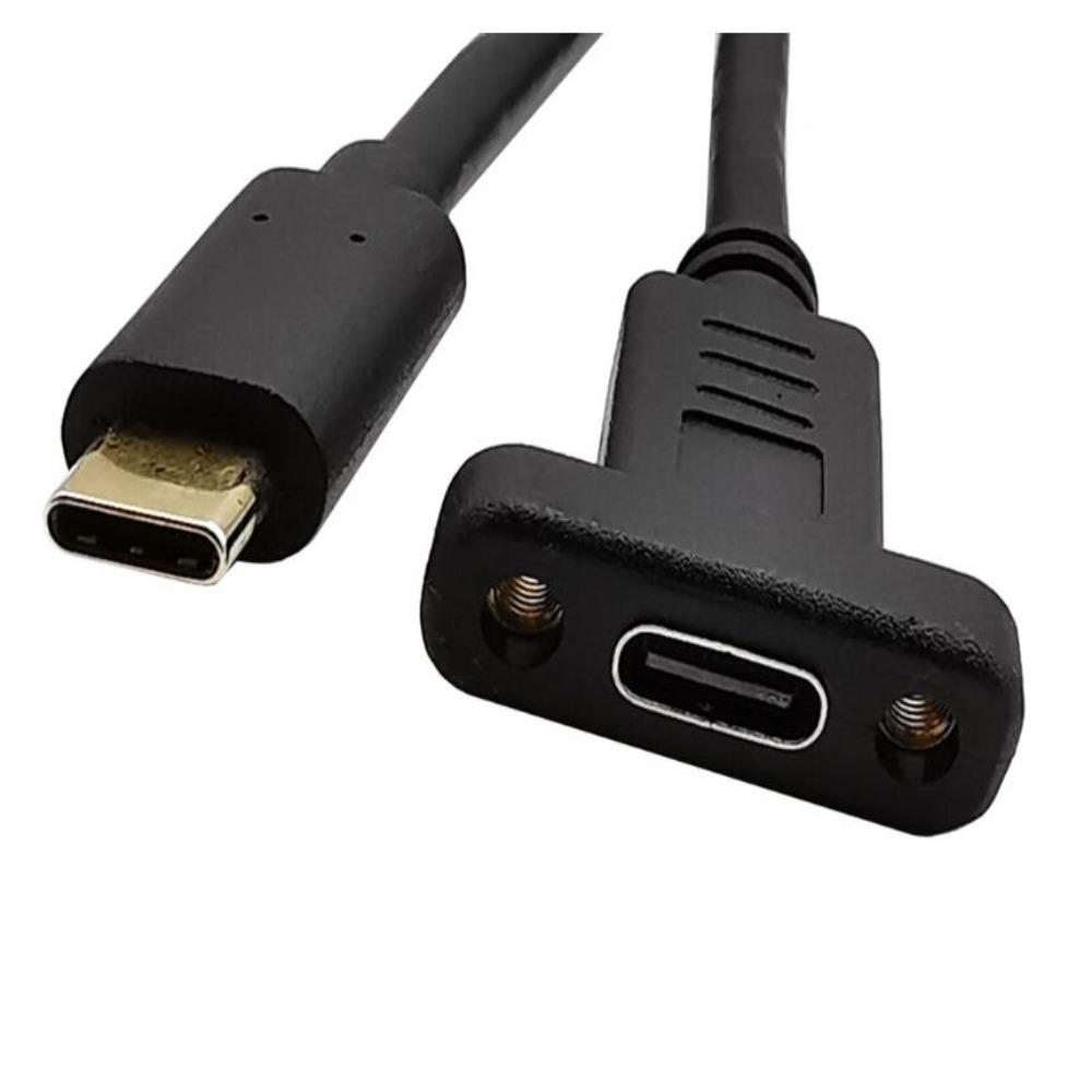 Type C USB-C Extension Line Type C Extension Cable Lock Connector Cable USB-C Male To Female Cable