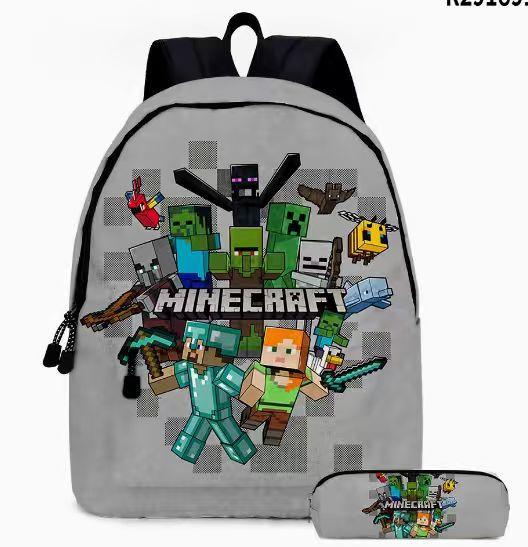 Minecraft Schoolbag Children'S Backpack Cartoon Animation Backpack Pencil Case