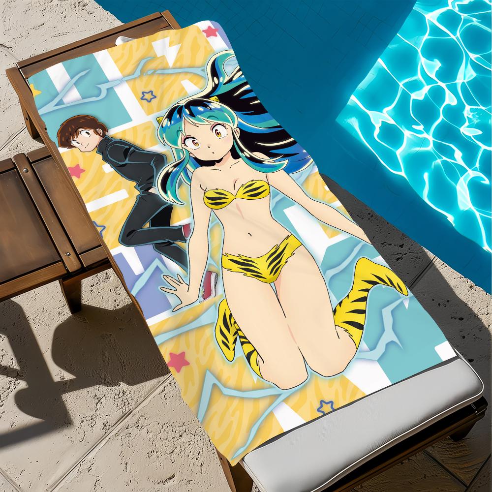 U-urusei cute Y-yatsura Anime Towel Beach Quick Dry Soft Pool Towels Gift for Travel Gym Shower Camping sports