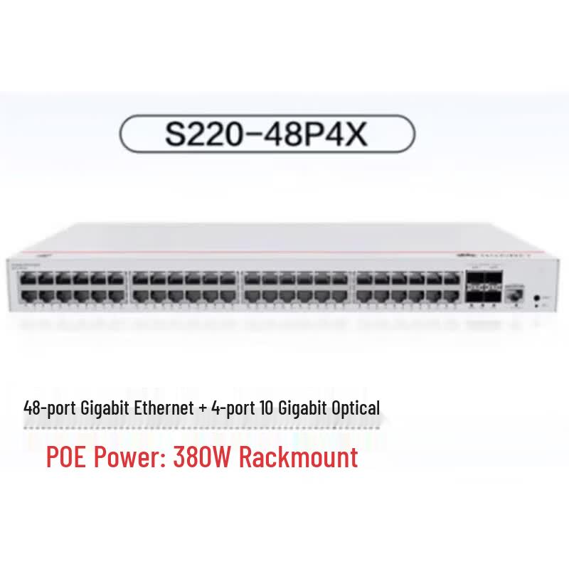 

HUAWEI S220-48P4X 48-Port Gigabit POE+ 4-Port 10G Managed Switch