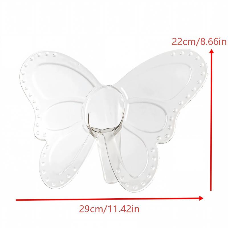 Ins Style Butterfly Shaped Clear Vase Plastic Frame Vase Water Plant Flower Vase Decoration Home Living Room Desktop Ornament