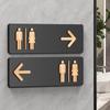 Bathroom Sign Acrylic Restroom Directional Sign Adhesive Toilet Signage for Business Home Office Restaurant Laundry Shopping