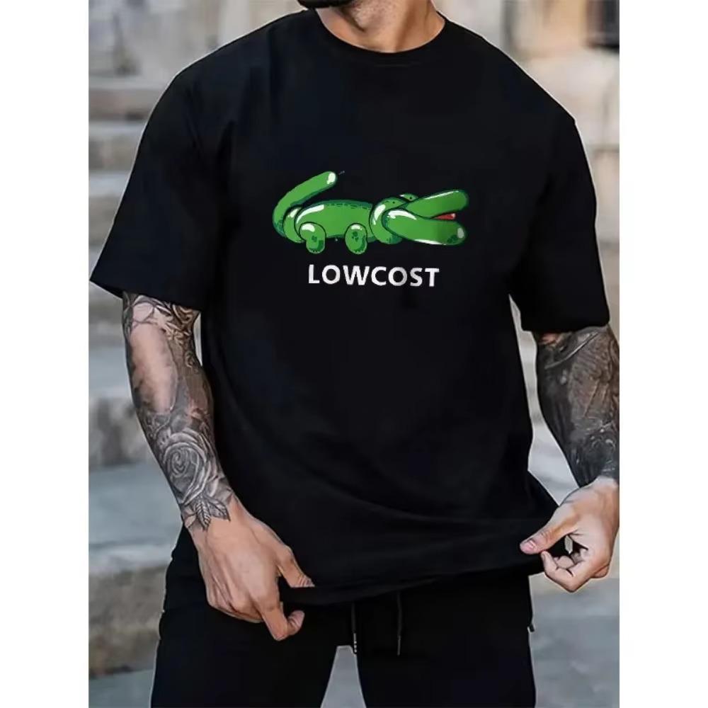 Značka Móda Potisk dopisů Pánské tričko 100% bavlna Léto Luxusní Trička s krátkým rukávem Nošení Streetwear Tops Košile Pánské oblečení