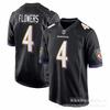 Camiseta NFL Baltimore Ravens para Hombre 8 Lamar Jackson 14 Marquise Brown Morado Blanco Negro Mezcla de Algodón Manga Corta Cuello en V Fanático del Deporte