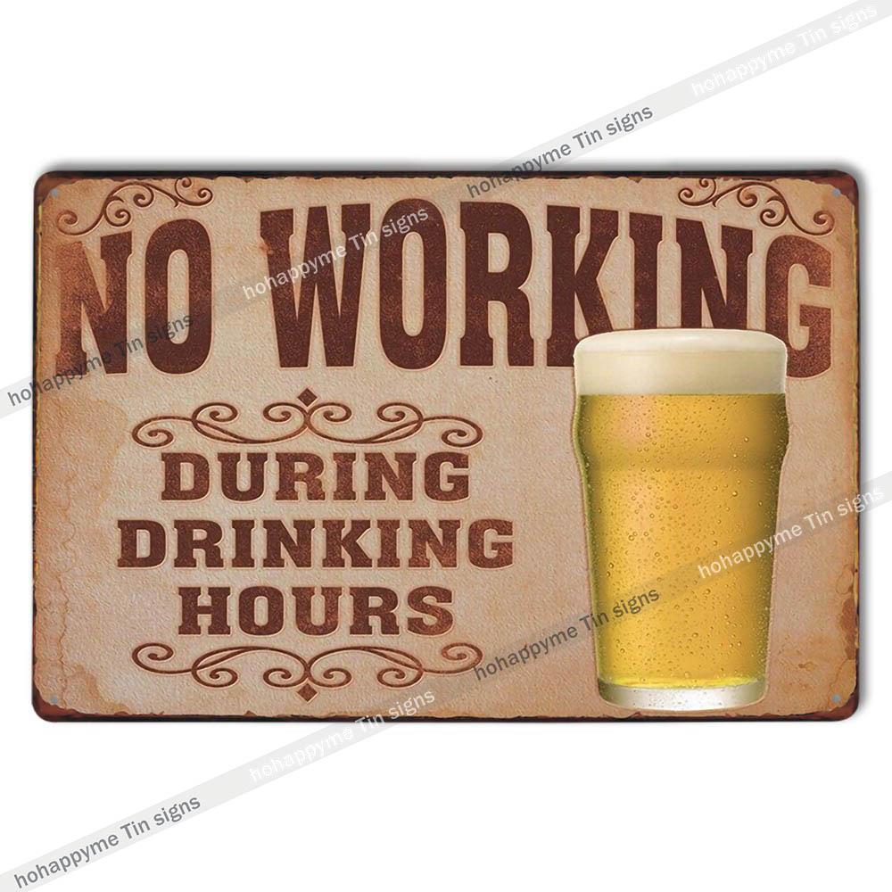 Retro Collectible Beer Tin Sign Metal Plaque Man Cave Garage Shed Decoration - 8x12in 20x30cm