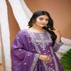 Regal Purple Embroidered Sharara Set with Dupatta