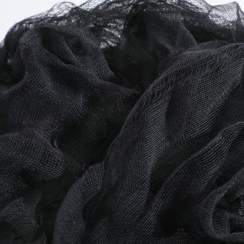 

Halloween Ghost Fest Fabric 2x7.6m: Black, Gray, White Gauze for Festival Decorations чёрный