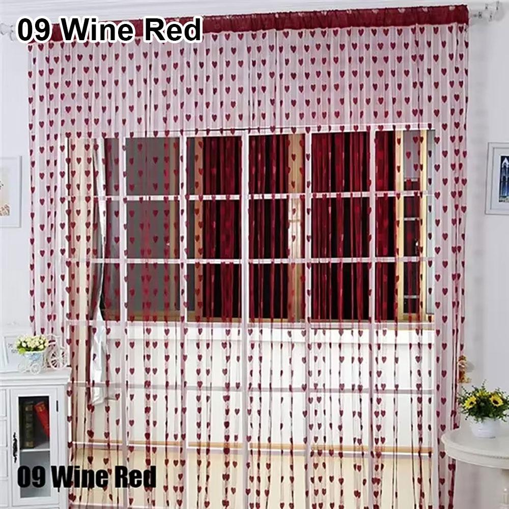 

1 шт. Романтическая занавеска из нитей с узором любви для гостиной, украшение для дома 09 Wine Red