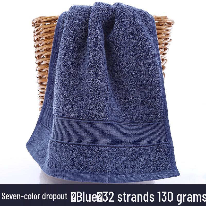 Thick Absorbent Pure Cotton Face Towel with Embroidered Logo for Adults