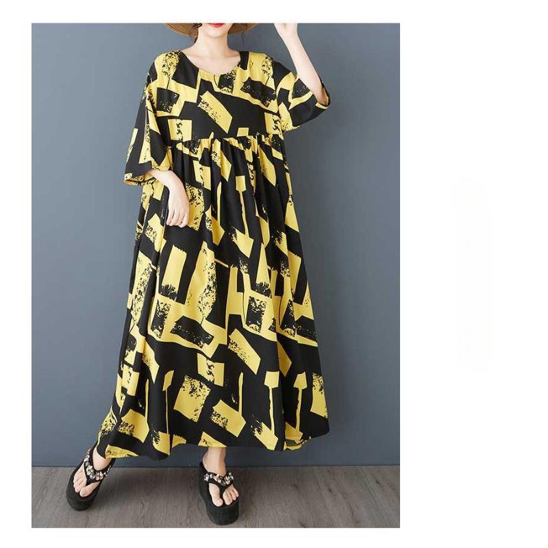 Sommer Retro Lockerer Rock Lässiges Modekleid für Frauen