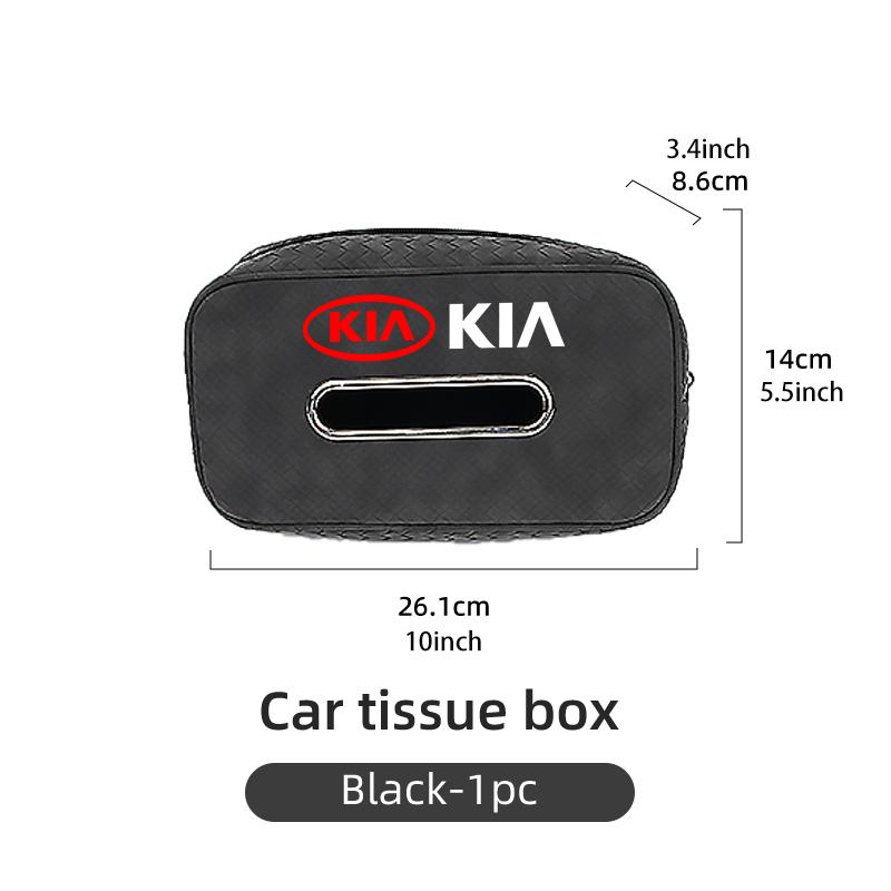 For KIA Car Logo Tissue Storage Box Armrests Sunshades Storage Auto Accessories Sorento Stinger Soul Spectra Niro Cadenza Sephia udrgf