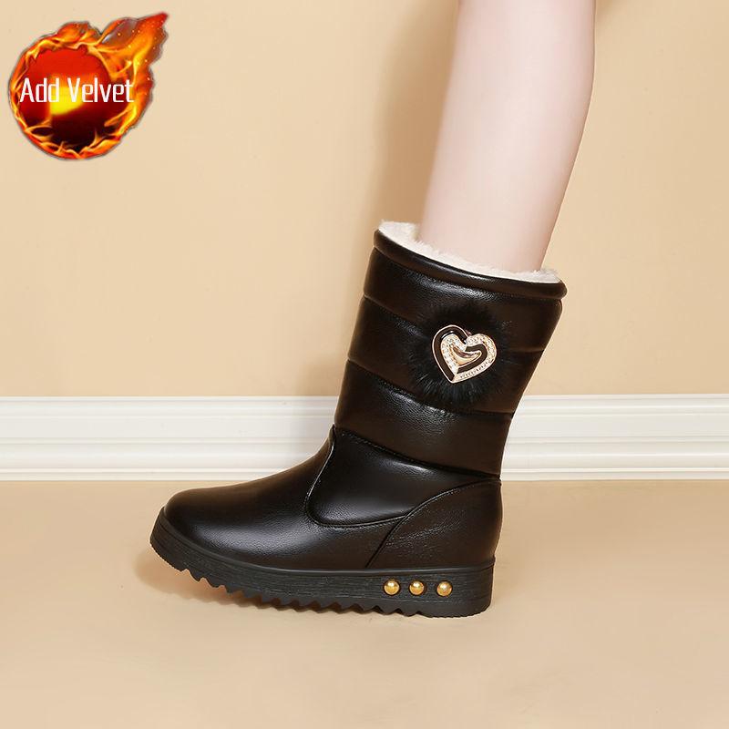 

Мужские Женские Зимние Сапоги Круглый Носок Кожаные Теплая Защита для Холодной Погоды Утепленный Материал для Зимнего Комфорта 41