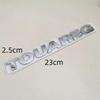1pcs 3D ABS TOUAREG Car Letters Rear Bumper Trunk Emblem Sticker Badge Decal styling auto Accessories