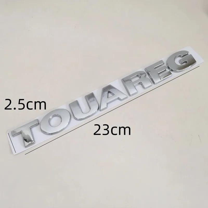 1pcs 3D ABS TOUAREG Car Letters Rear Bumper Trunk Emblem Sticker Badge Decal styling auto Accessories