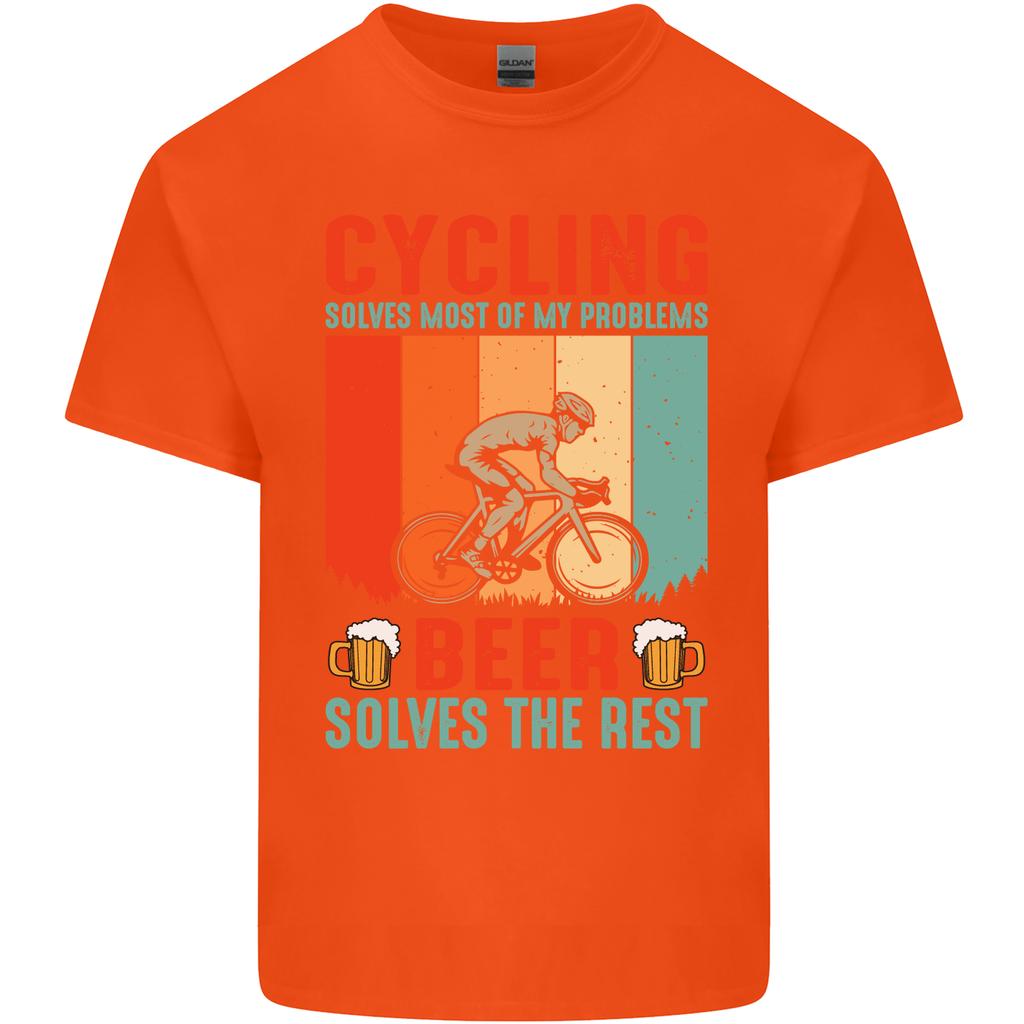 Cycling Funny Beer Cyclist Bicycle MTB Bike Unisexs Light Cotton TShirt