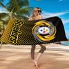 Asciugamano da Spiaggia Pittsburgh Steelers, Asciugatura Rapida, Facile da Curare, Adatto Sia per il Fitness che per le Vacanze al Mare, Essenziale Sportivo