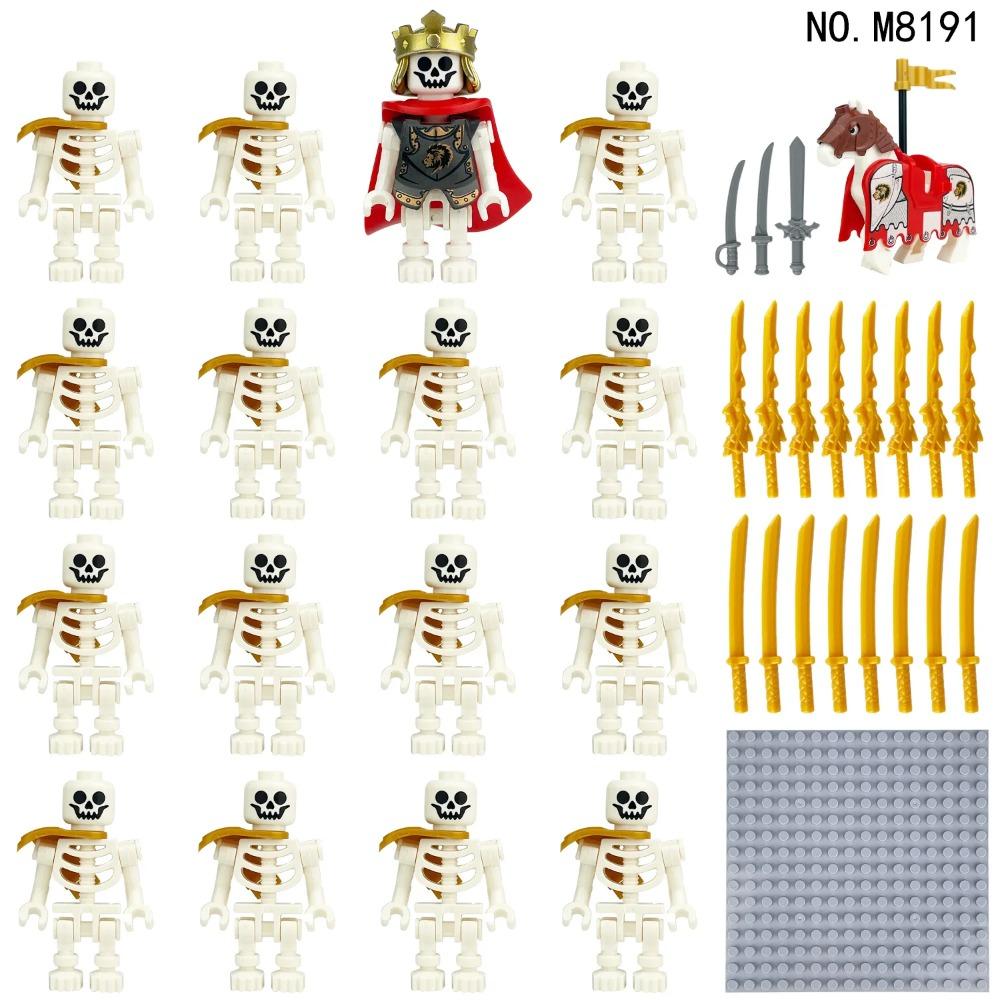 Luohan Knight Italian Field Army Island Gang Children Assembled Small Particles of Building Blocks Educational Boy Toys Dolls