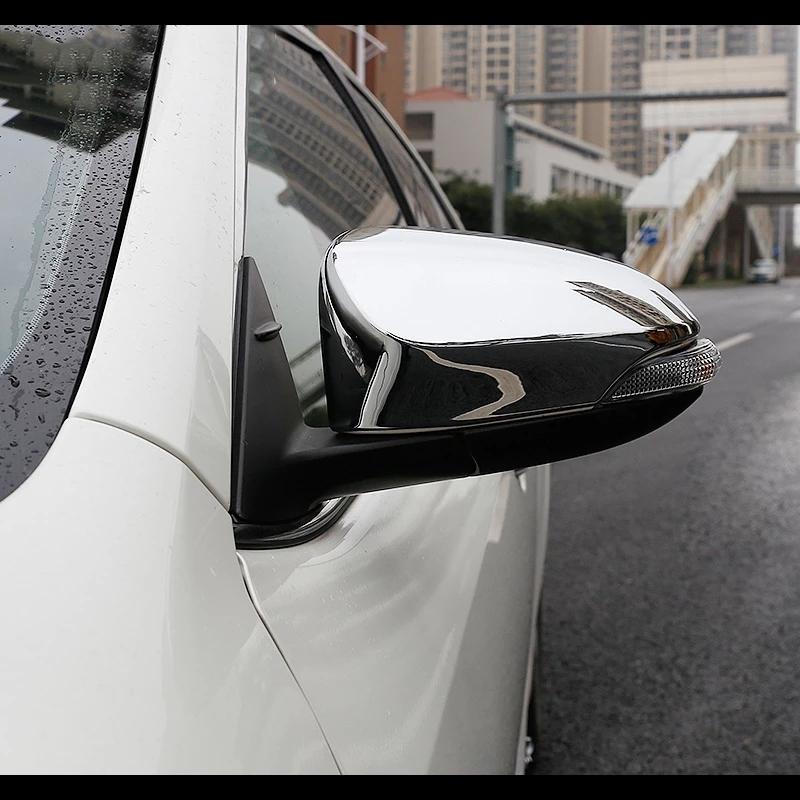 For Toyota Corolla Altis 2014 2015 2016 2017 ABS Carbon Fiber Rearview Mirror Cover Eyebrow Frame Trims Sticker Car Accessories