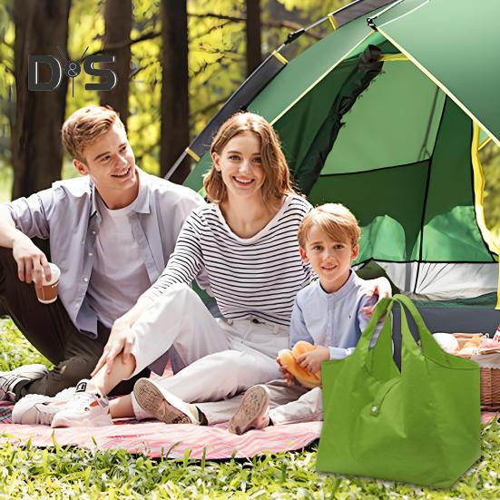 Foldable Shopping Bag Large Capacity Strong Load-bearing Waterproof Reusable Collapsible Grocery Bag Holder Tote