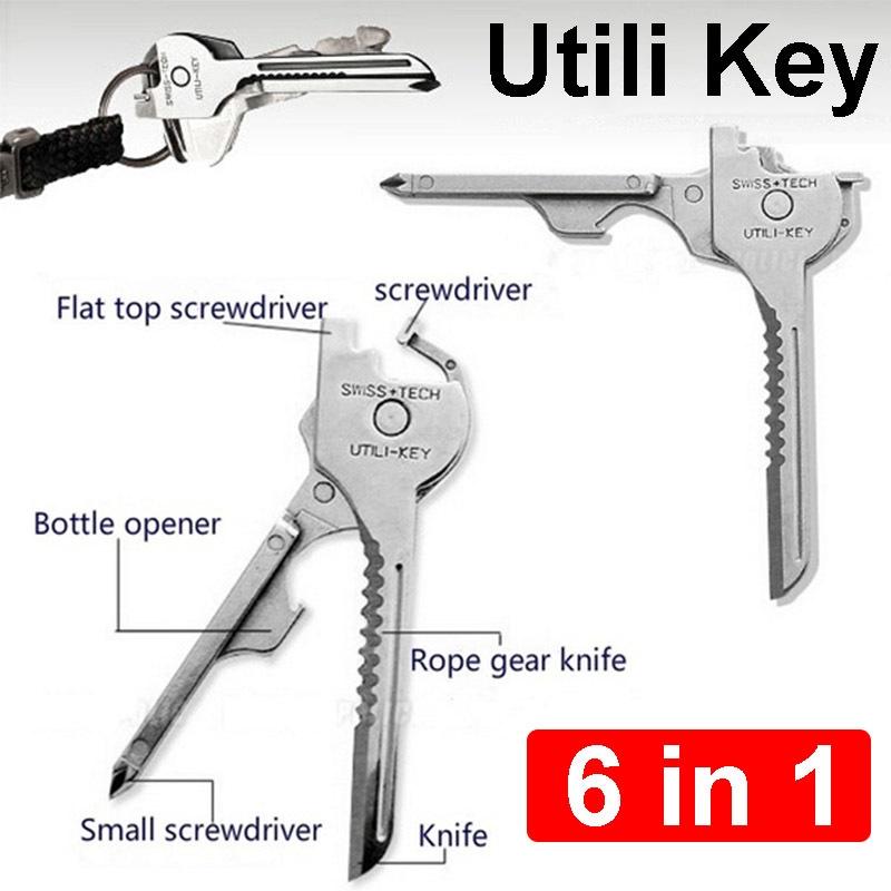 Buy 6 In 1 Utili-key Outdoor Multi-function Key Chain Multi-function ...