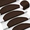 Self Adhesive Stair Treads (5 pcs) 65 x 21 x 4 cm Brown Semi Round Large