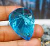 106.55 Carat Valentine Sale Pear Shape Blue Topaz Hand Craft Lab Created Certified Gemstone SN460
