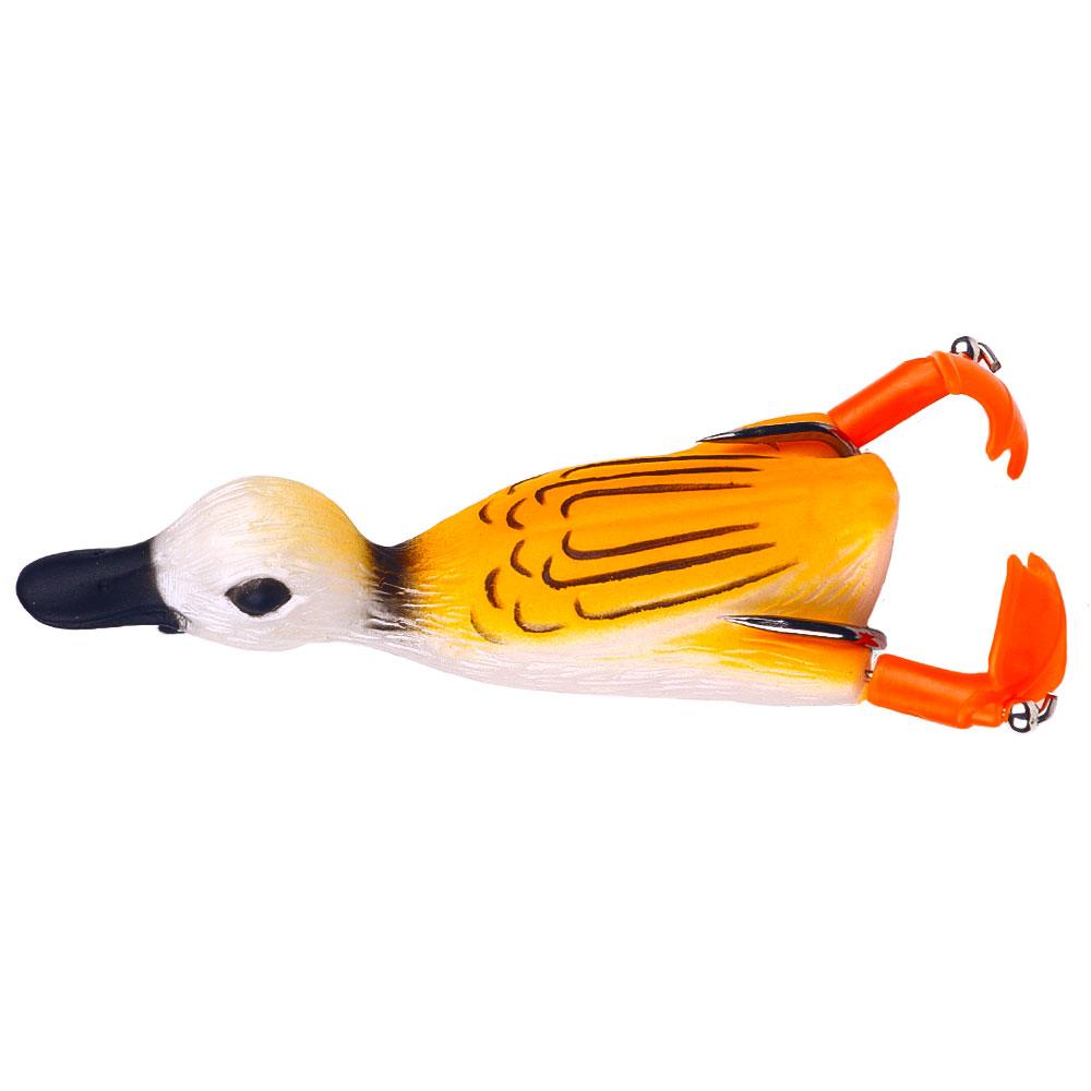 1PCS/Floating Duck Fishing Lure Ducking Fishing Frog Lure Artificial Bait Duckling 3D Eyes Fishing Baits Bass Carp Pike Fishing